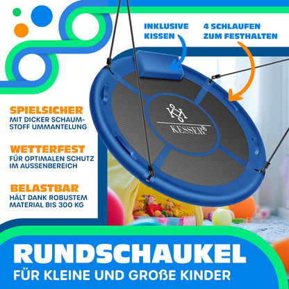 KESSER® Nestschaukel Ø 120cm für Kinder & Erwachsene - Blau