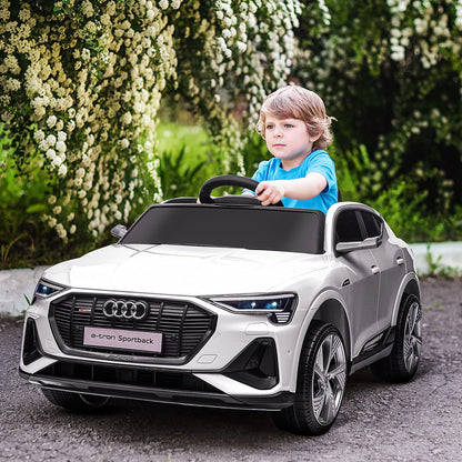 HOMCOM Audi E-tron 12V Kinder Elektroauto – Weiss
