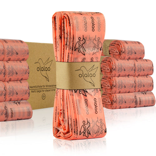olalao Windeleimer-Nachfüllfolie – 16er-Pack Tommee Tippee. Weiße Folienrolle zur geruchsdichten, hygienischen Windelentsorgung.