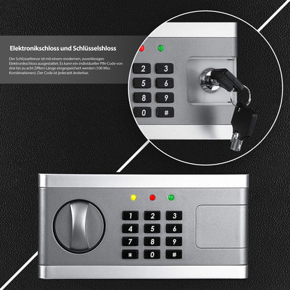 KESSER® Elektronischer Tresor Möbeltresor Zahlenschloss 35x25x25cm