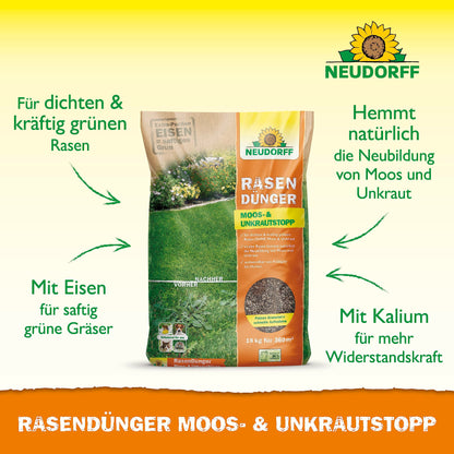 Neudorff RasenDünger Moos- & UnkrautStopp Rasendünger - 18 kg