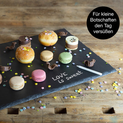 Moritz & Moritz Schieferplatte Basil 30x40 cm 6er-Set mit Kreidestift