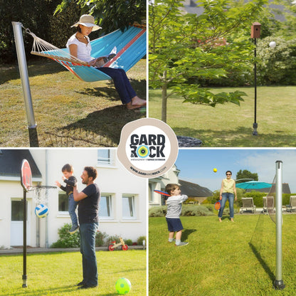 Gard & Rock Ankerfuss Aluminium, Bodenanker mit Clipbefestigung
