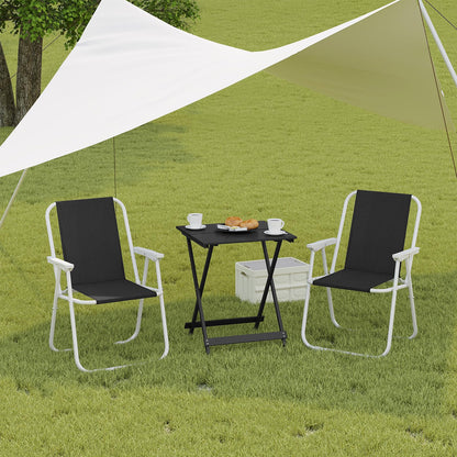 WOLTU Campingtisch klappbar, Aluminium Gartentisch schwarz