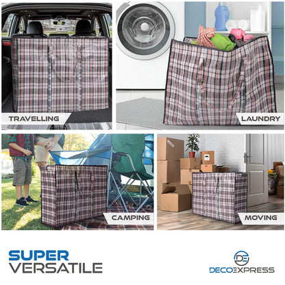 DECO EXPRESS Wäschesack XXL 75 l mit Reissverschluss, 8er-Pack