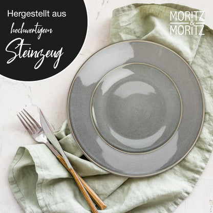 Moritz & Moritz SENSE 24-tlg. Geschirrset 6 Personen Grau