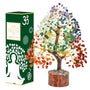 Crocon 7 Chakra Lebensbaum Kristallbaum handgefertigt 25–30 cm mit Chakra-Steinen