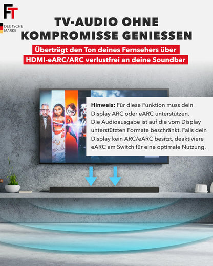 FeinTech AX310 HDMI 2.1 Audio Extractor für eARC Soundbar 8K