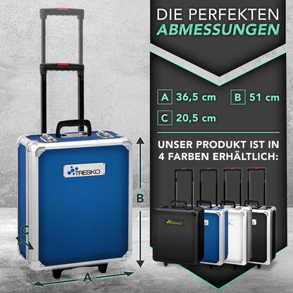 TRESKO Werkzeugkoffer 1400-teilig, Werkzeug-Trolley, blau