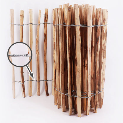 Aquagart Staketenzaun Gartenzaun – Haselnuss 15m x 100cm
