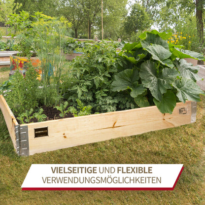 Schroth Home Hochbeet Palettenrahmen 120x80x20cm Fichtenholz 3er-Set