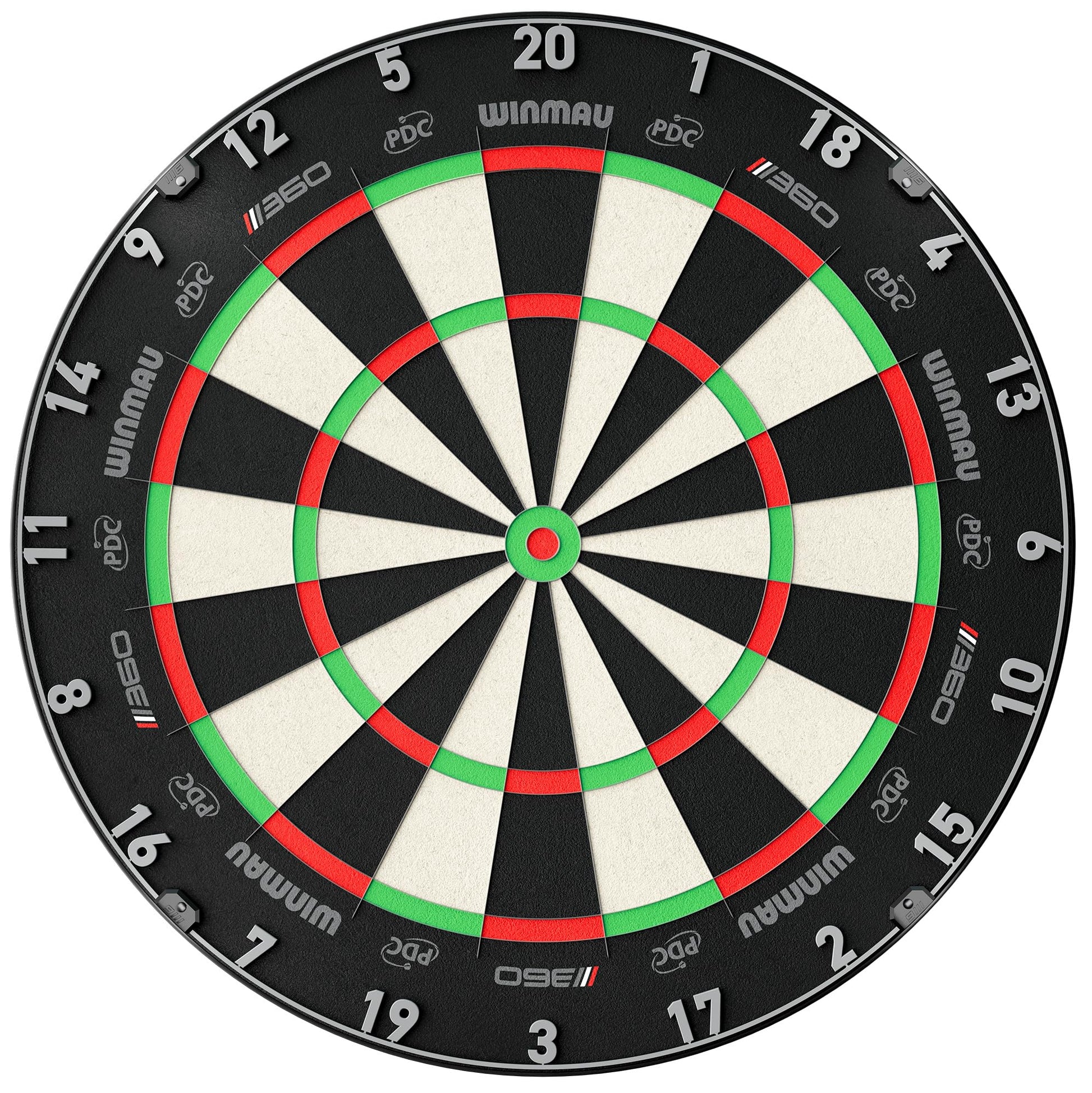 WINMAU Blade 360 Dartscheibe – Triple Core Carbon Steeldartscheibe aus Sisal mit drehbarem Zahlenring