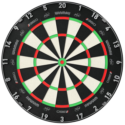 WINMAU Blade 360 Dartscheibe – Triple Core Carbon Steeldartscheibe aus Sisal mit drehbarem Zahlenring