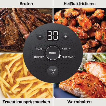 Ninja CRISPi Tragbare Heissluftfritteuse FN102EU, 3,8 l & 1,4 l, Weiss