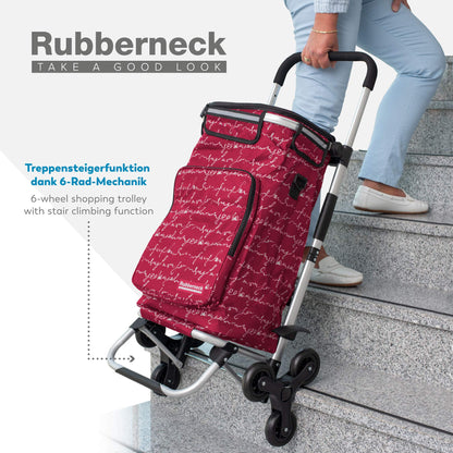 Rubberneck Klappbarer Einkaufswagen mit Kühlfach - Rot