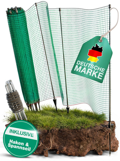 Smabix® Mobiler Zaun zum Einstecken Komplett-Set: 25m langer, 90cm hoher Steckzaun zur flexiblen Geländebegrenzung.