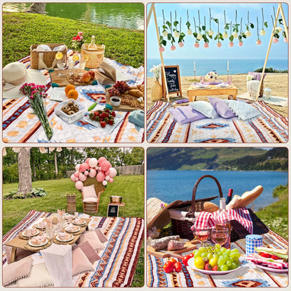 LARUTAN Picknickdecke wasserdicht 200x300 cm, faltbar mit Tragegriff
