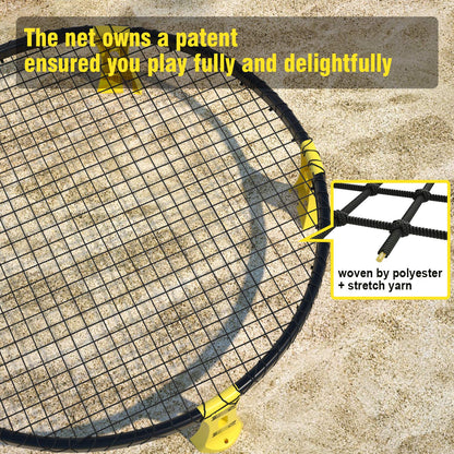 Mookis Blinngoball Roundnet Spiel Set mit 2 Bällen und Ballpumpe