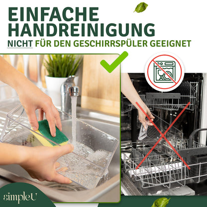 SimpleU Kühlschrank Organizer 6er Set mit 16 Aufklebern, BPA-frei