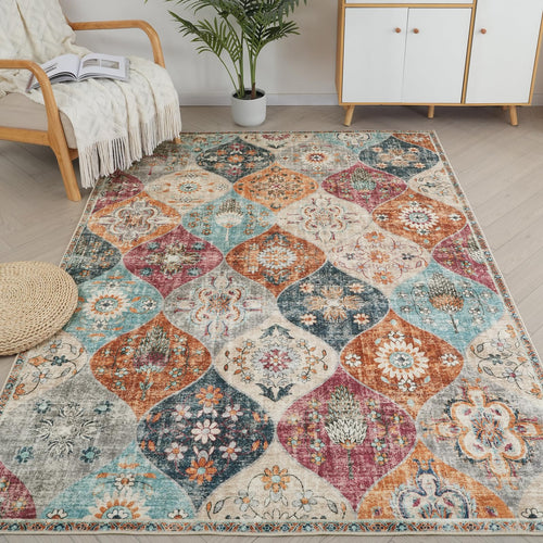 Xfrog Boho Blumen Antiker Flächenteppich - 200x300 cm