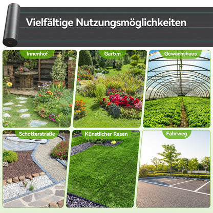 iropro Unkrautvlies Rolle reissfest 2m x 100m - 90g/m²