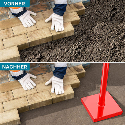 Wiltec Bodenverdichter 11,5 kg Handstampfer aus Stahl mit T-Griff