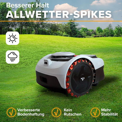 ROBO CLAWS Edelstahl Spikes für Navimow i Serie Mähroboter, schwarz