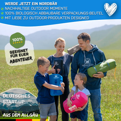 NORDBÄR Kinderschlafsack Mumienschlafsack bis 145 cm Körpergrösse