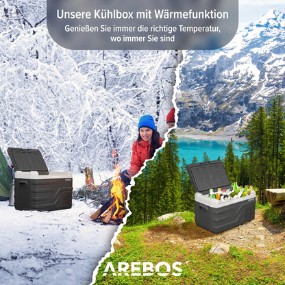Arebos Kompressor Kühlbox elektrische Gefrierbox - 35 Liter