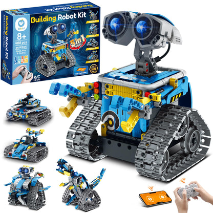Sillbird Technik Roboter Bauspielzeug 5-in-1 mit App, 488 Teile – programmierbarer Roboterbaukasten aus Bausteinen