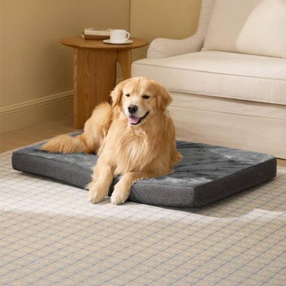 BEDSURE Orthopädisches Hundebett grosse Hunde 104x74 cm dunkelgrau