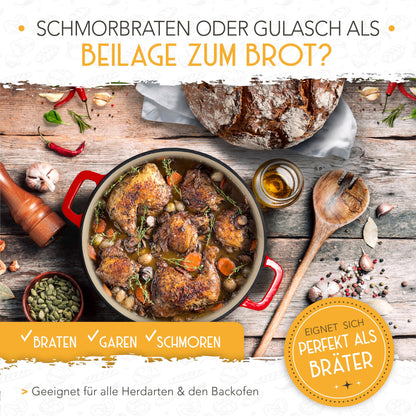 KRUSTENZAUBER Gusseisen Topf – Brottopf 26cm emailliert