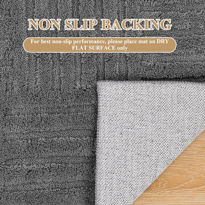 Enyhom Wohnzimmerteppich Kurzflor 160x230cm – Grau