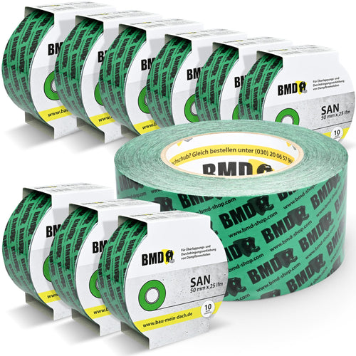 BMD san Dampfsperrklebeband 50mm x 25m – 10 Rollen