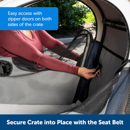 PetSafe Happy Ride Hunde-Reisebox Faltbar – Blau/Grau