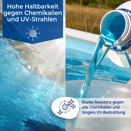 Gre FPR358 Poolfolie Rund Ø350x132cm Hängesystem Blau