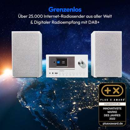 MEDION P85003 Micro Audio System Internetradio DAB+ - Weiss