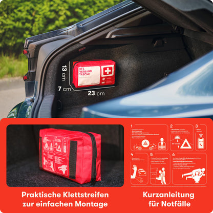 PURAHELP KFZ Verbandstasche DIN 13164 (2025) – 5er Set mit Beatmungstuch