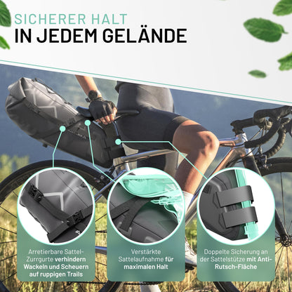 BIKEPACK Bikepacking Satteltasche für Gravelbike & Rennrad - 15L