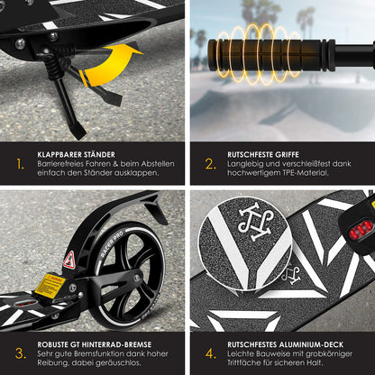 KESSER Pro-S Cityroller Tretroller - 205mm Doppel Federung