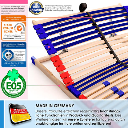 Vario Sleep Best 42 Lattenrost - Kopfteil verstellbar 7 Zonen 90x200cm