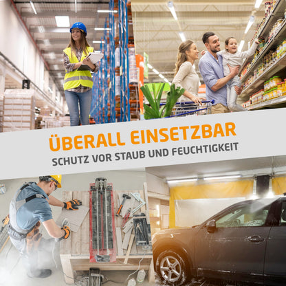 Proventa LED Feuchtraumleuchte 120cm 4er Pack IP65 36W 4000K