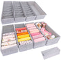 SIMPLE JOY HEMNES Double Organizer 8er Set für IKEA HEMNES 160 cm, Stoffboxen mit stabilem Boden