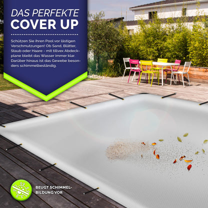 tillvex® Abdeckplane Premium PVC Gewebeplane - Grau, 5x9 m