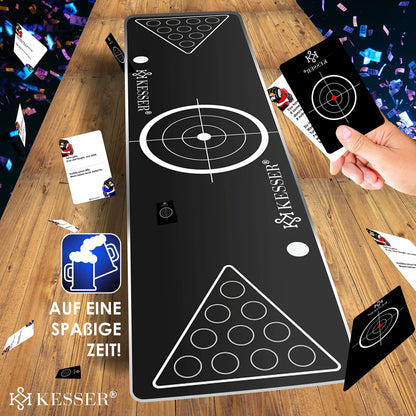 KESSER Beer Pong Tisch Set – Klappbar, höhenverstellbar, mit Kartenspiel