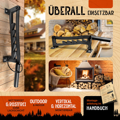 BearClaw Holzspalter Manuell - Anzündholz zur Wandmontage