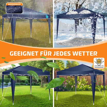 KESSER® Pop-Up Faltpavillon 3x3m Garten Partyzelt - Blau