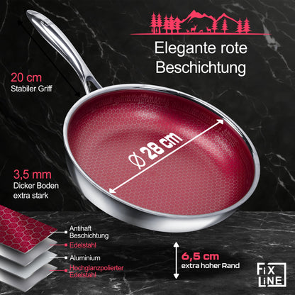 FIXLINE® BLACK FOREST Servierpfanne 28cm - RED Edition