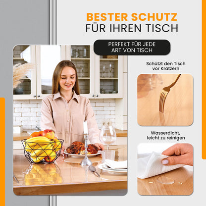 SCHUTZ-FUX Tischfolie 2mm transparent - Tischschutz 100x200 cm