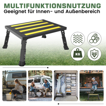 XARILK Aluminium Klapptritt 3-stufig Hockerleiter - Schwarz